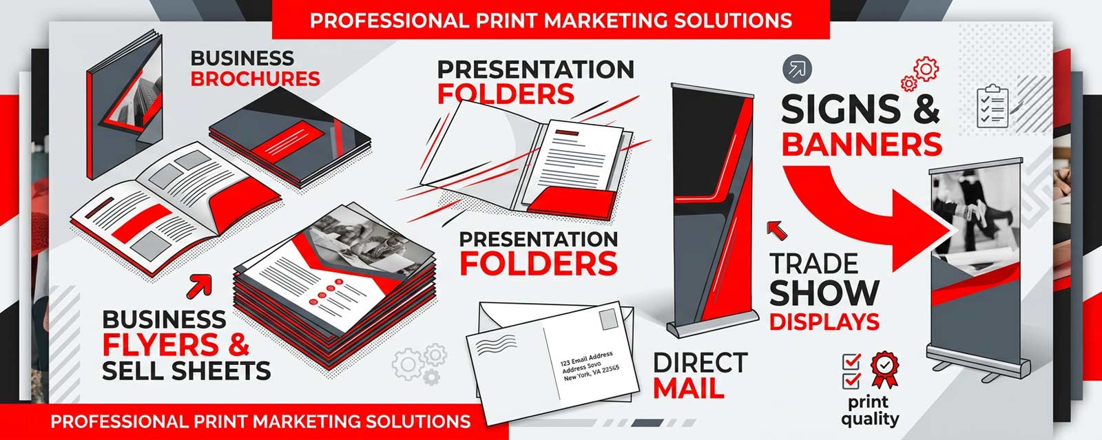 Print marketing materials designed by Four States Marketing