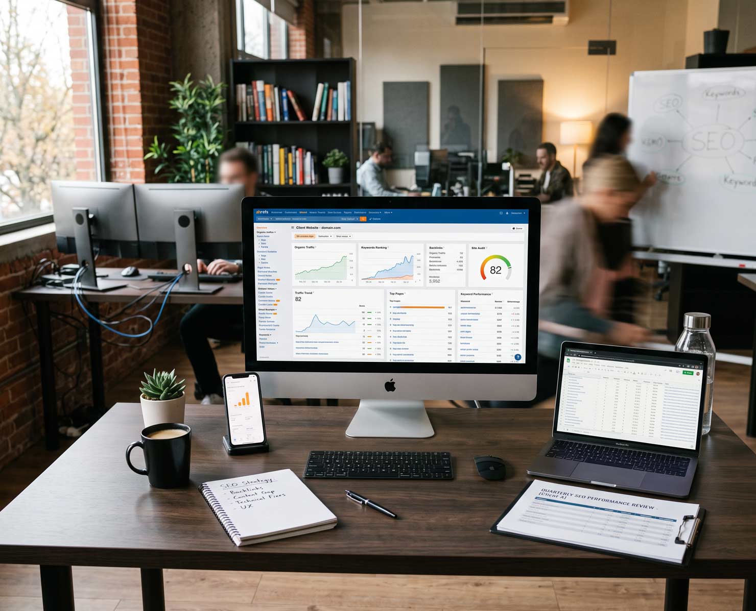 SEO strategy session for a Four States Marketing client