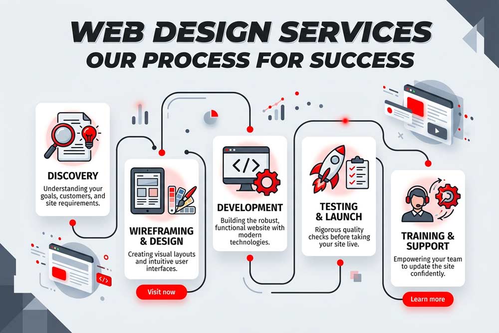 Custom website design homepage created by Four States Marketing