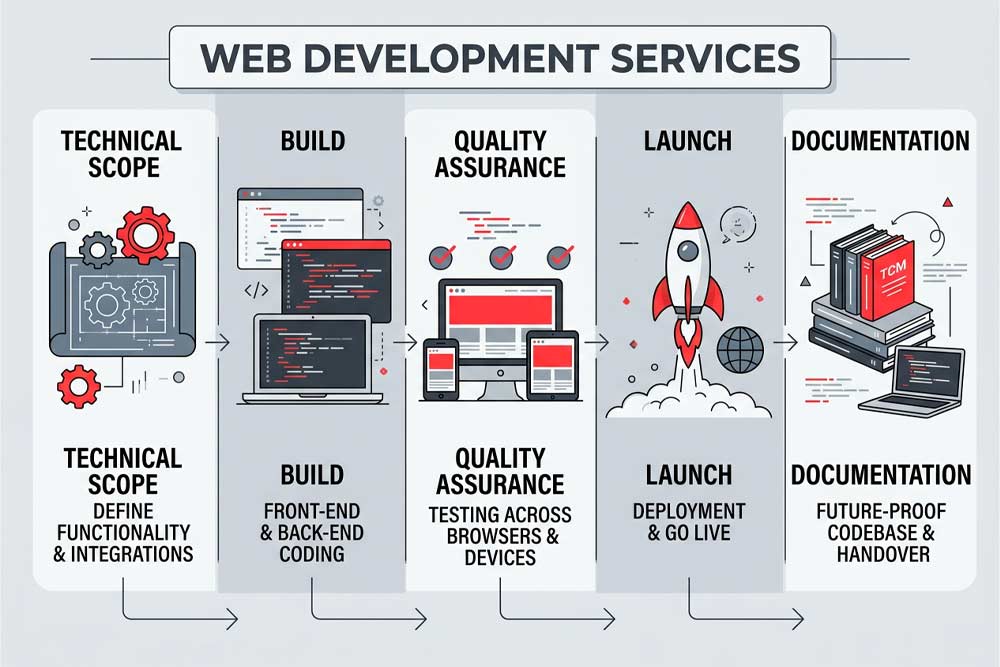 Custom web development project built by Four States Marketing