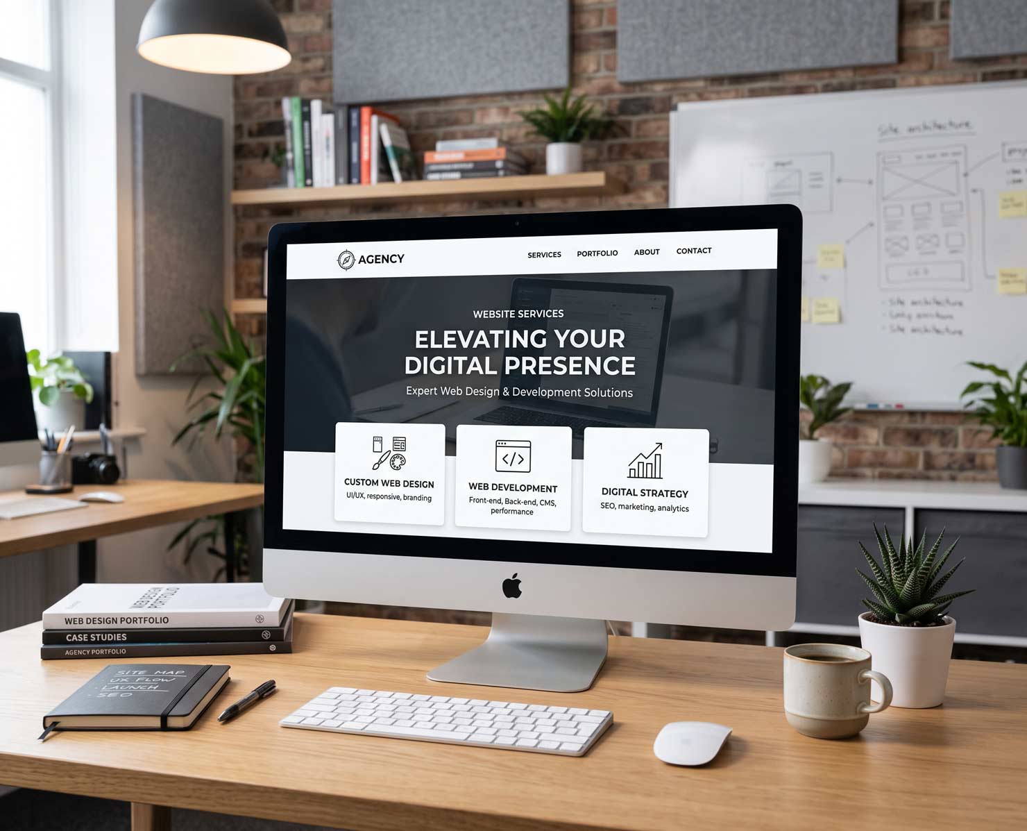 Website design homepage mockup by Four States Marketing